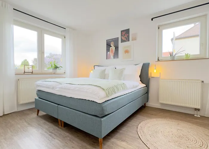 Daire Am Park - Boxspringbett, Balkon, Smarttv, Familienfreundlich